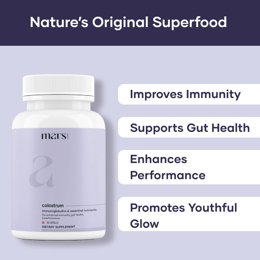 Mars Colostrum Capsules  Immune Boost, Gut Health, and Muscle Recovery Support