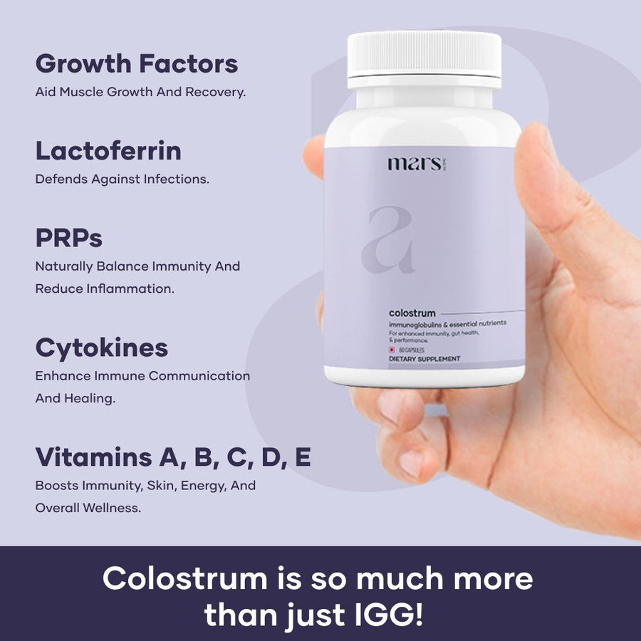 Mars Colostrum Capsules  Immune Boost, Gut Health, and Muscle Recovery Support