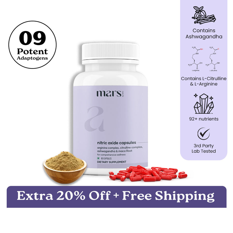 Mars Nitric Oxide Capsules with L-Arginine, L-Citrulline & Adaptogens (60Caps)