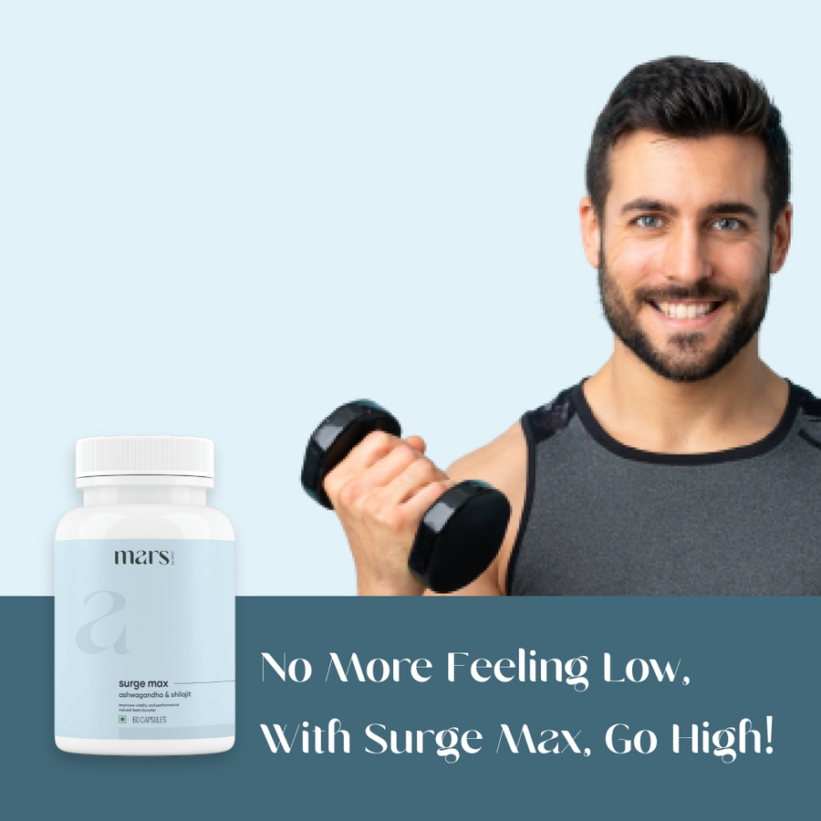 Mars Natural Ashwagandha Caps: Powered with Shilajit & Safed Musli